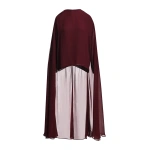 Essentiel Antwerp Burgundy cape-effect top | Blouses | Coveti