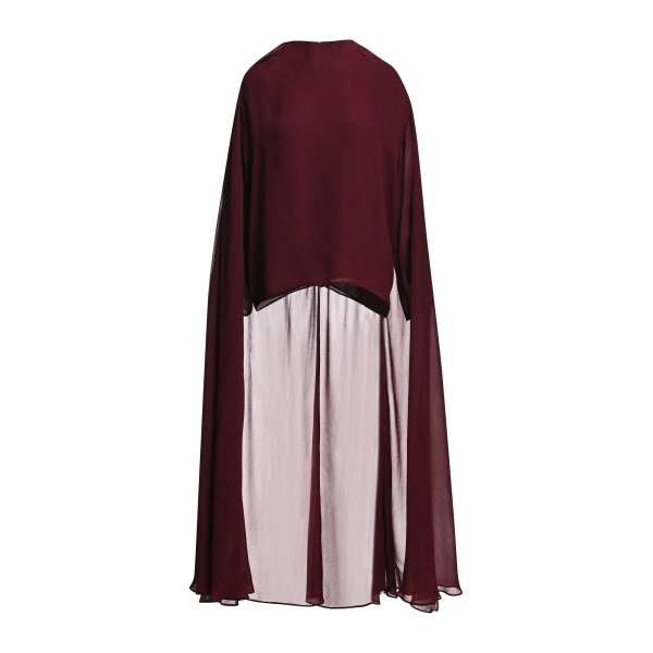 Burgundy cape-effect top