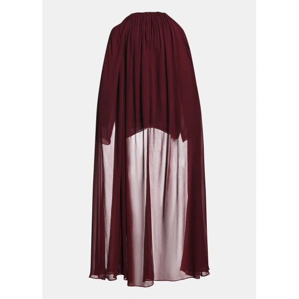 Essentiel Antwerp Burgundy cape-effect top | Blouses | Coveti