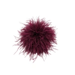 Essentiel Antwerp Burgundy ostrich feather brooch | Brooches & Pins | Coveti
