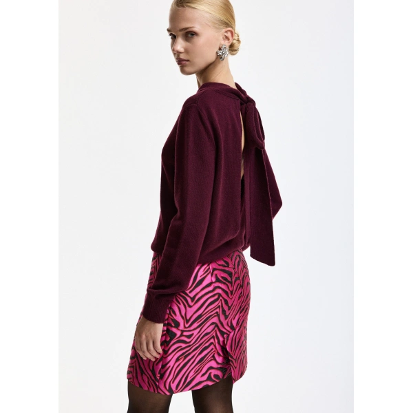 Essentiel Antwerp Burgundy sweater with back tie | Sweaters | Coveti