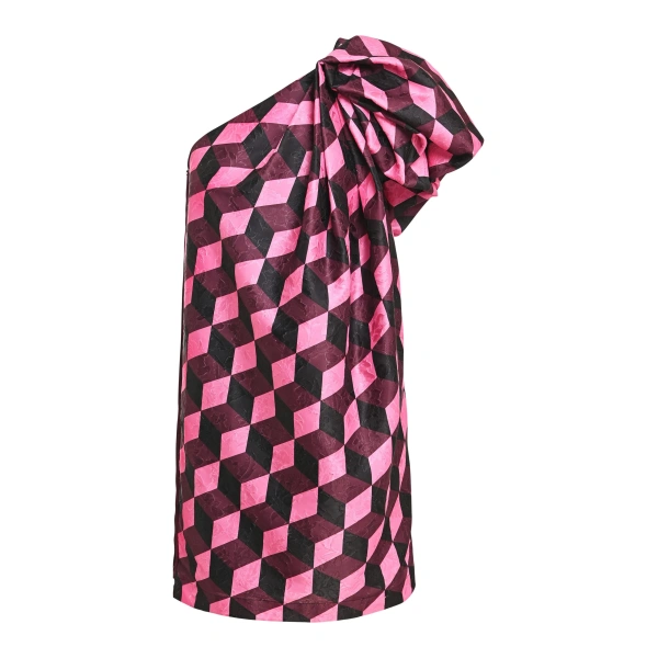 Geometric-print mini dress