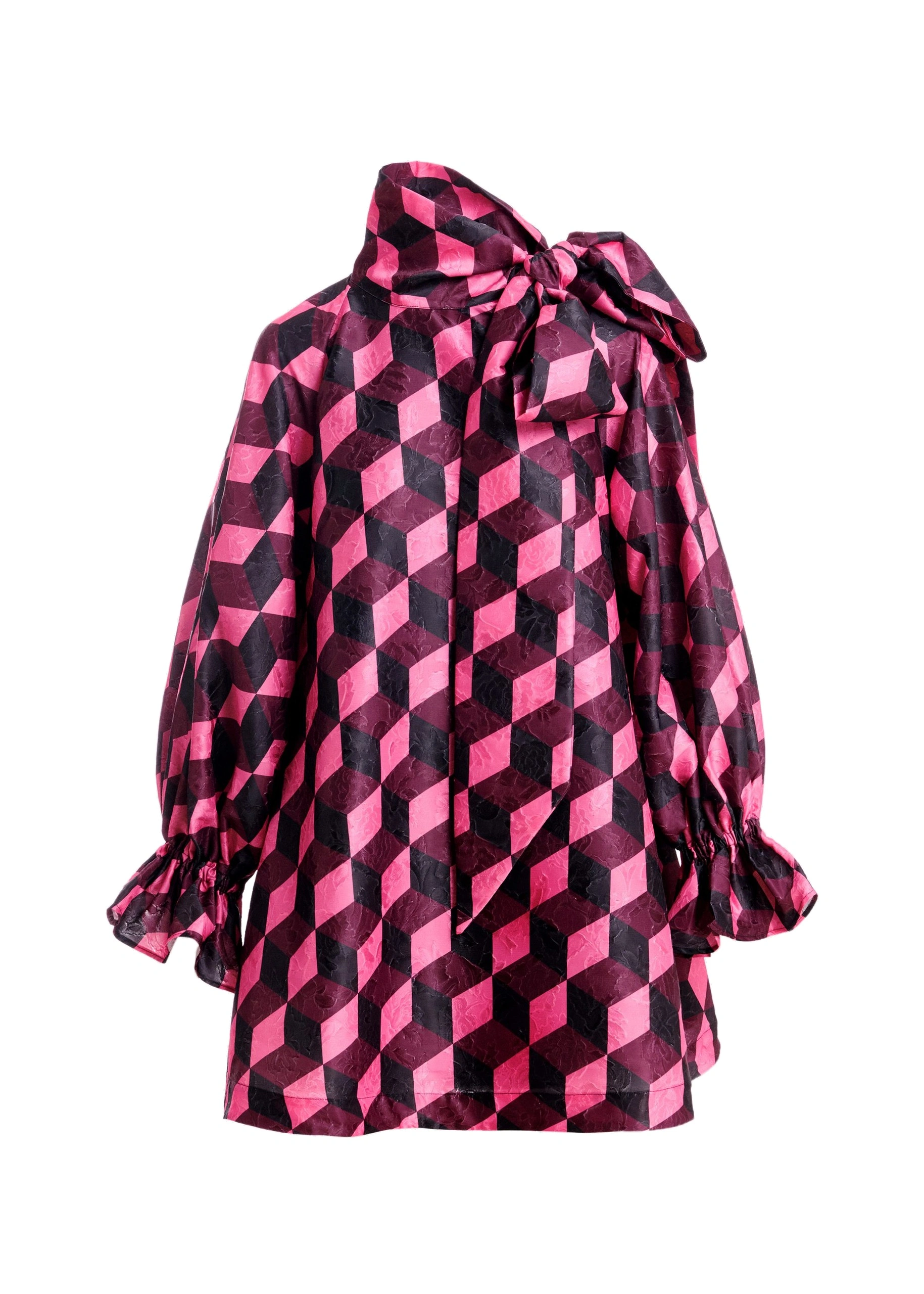 Essentiel Antwerp Geometric-print mini dress with pussy-bow 0 Essentiel Antwerp Geometric-print mini dress with pussy-bow | Mini Dresses | Coveti