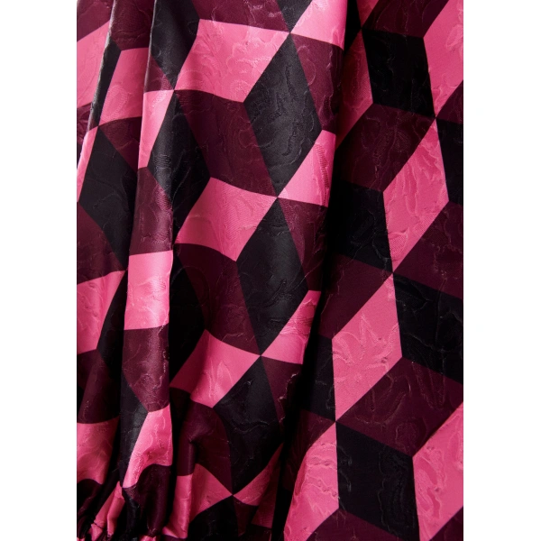 Essentiel Antwerp Geometric-print mini dress with pussy-bow | Mini Dresses | Coveti