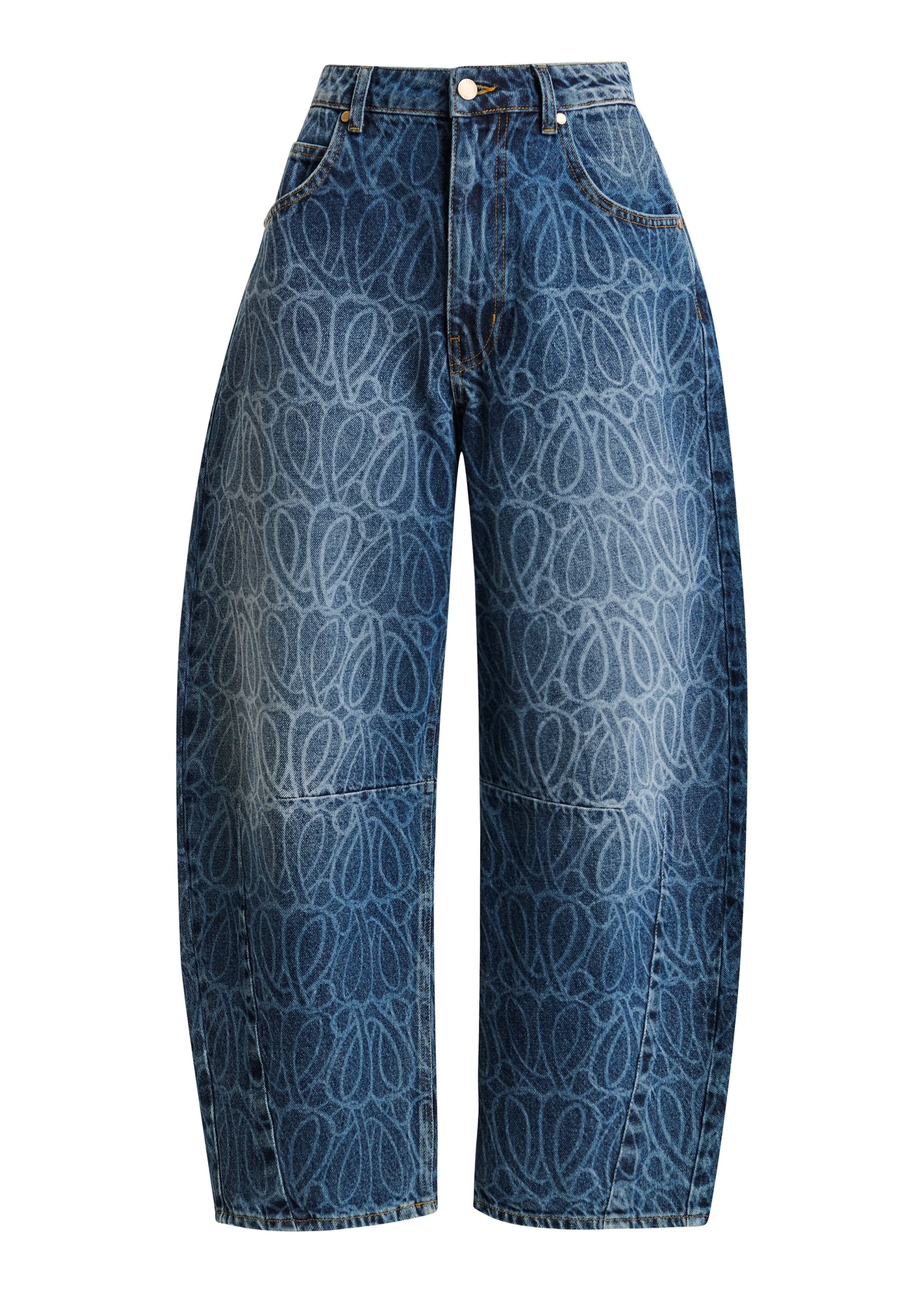 Essentiel Antwerp Monogram barrel-leg jeans Monogram barrel-leg jeans