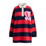 Essentiel Antwerp Monogram striped polo mini dress Monogram striped polo mini dress