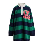 Essentiel Antwerp Monogram striped polo mini dress Monogram striped polo mini dress