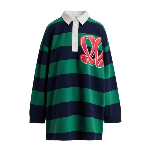 Monogram striped polo mini dress