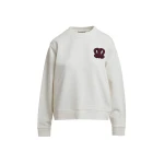 Off-white sweatshirt with embroidered monogram patch