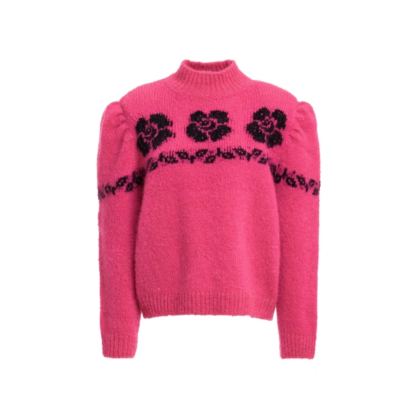Essentiel Antwerp Pink floral-jacquard sweater | Sweaters | Coveti