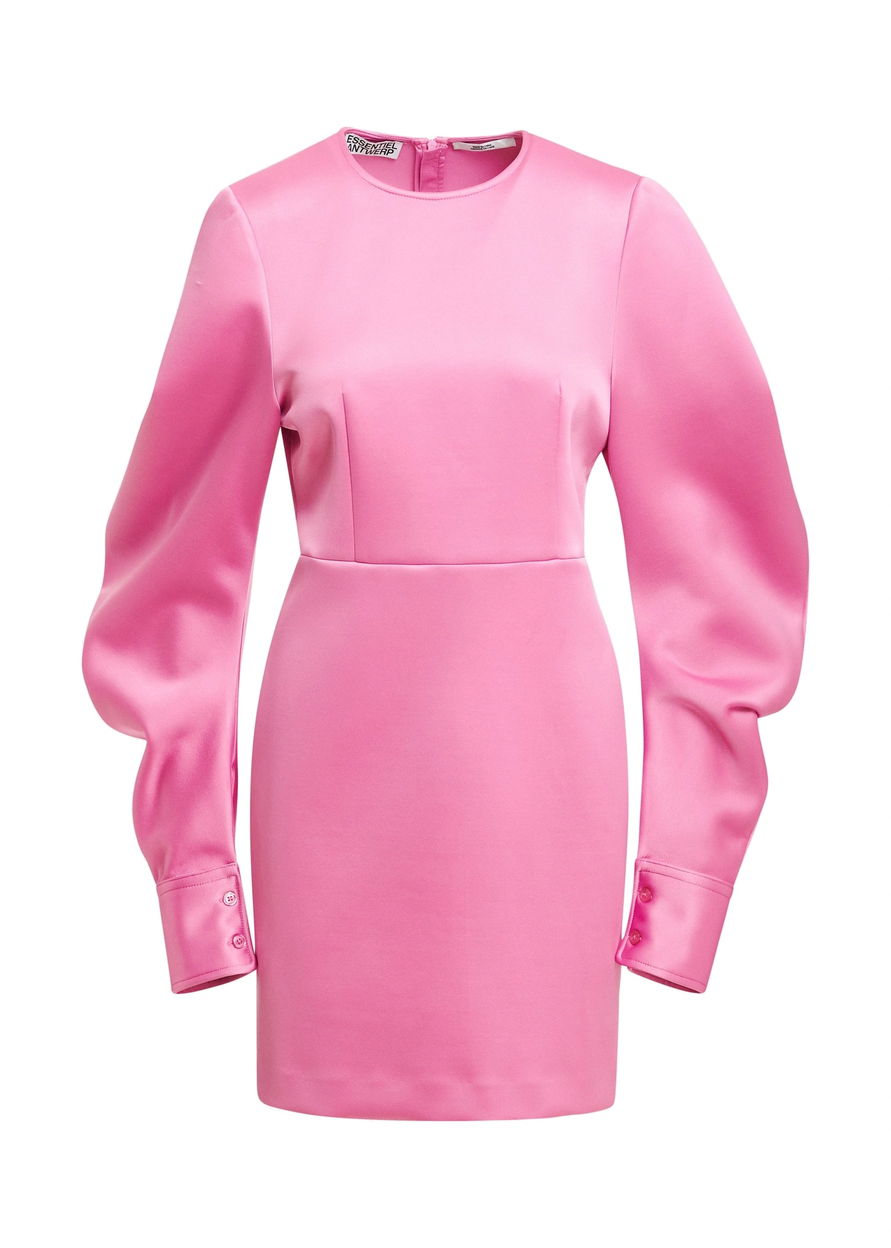 Essentiel Antwerp Pink mini dress with voluminous sleeves 0 Essentiel Antwerp Pink mini dress with voluminous sleeves | Mini Dresses | Coveti