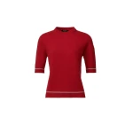 Fabiana Filippi Brushed Platinum Sweater in Red and Light Blue