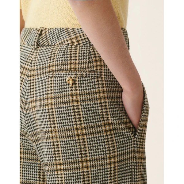 Fabiana Filippi Check Jersey Trousers in Gray