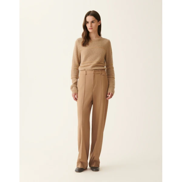 Fabiana Filippi Cool Wool Trousers in Rattan