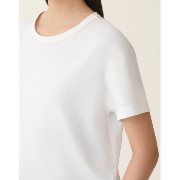 Fabiana Filippi Cotton Jersey T-shirt in Optic White