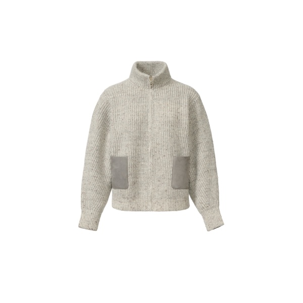 Fabiana Filippi Donegal Lurex Cropped Bomber in Cachà