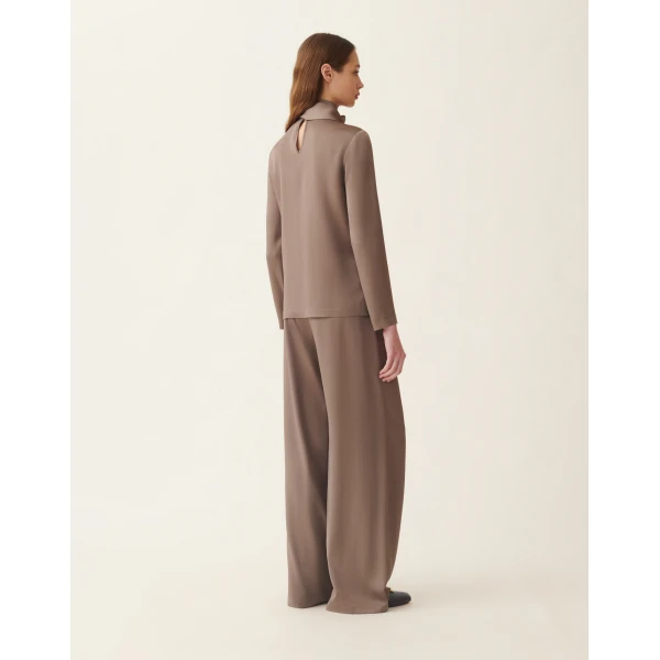 Fabiana Filippi Enver Satin Top in Falcon