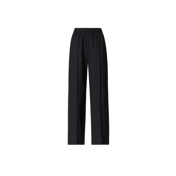 Fabiana Filippi Gubbio Trousers in Bistretch Cool Wool, Midnight Blue