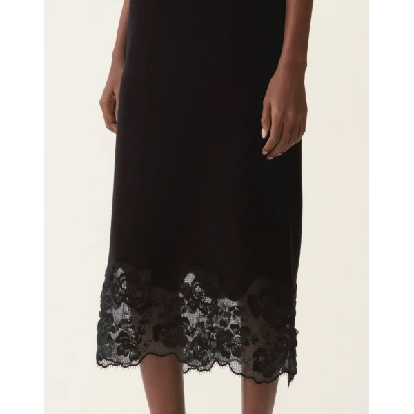 Fabiana Filippi Kimono Wool Dress in Black