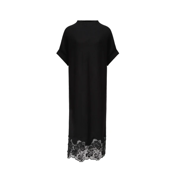 Fabiana Filippi Kimono Wool Dress in Black