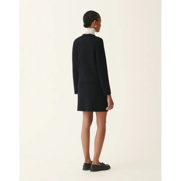 Fabiana Filippi Merino Wool Cardigan in Midnight Blue