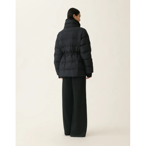 Fabiana Filippi Midi Ultralight Technical Down Coat in Black