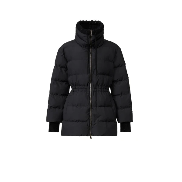 Midi Ultralight Technical Down Coat in Black