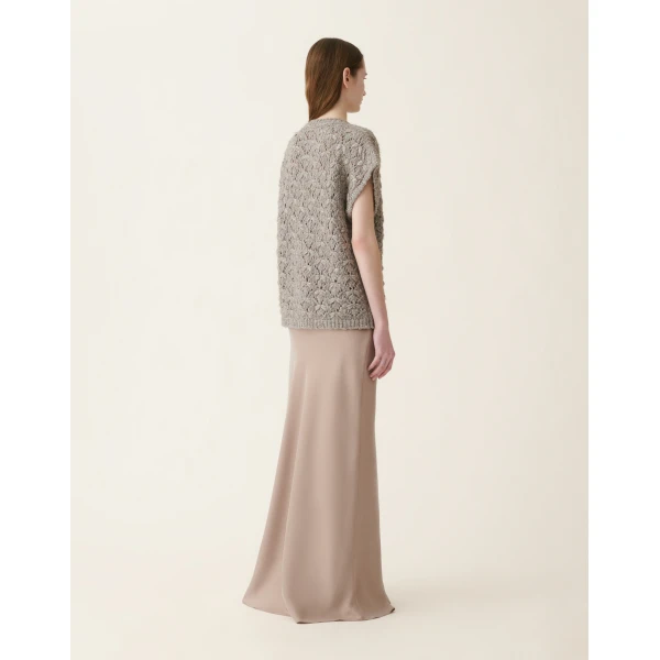 Fabiana Filippi Padded Yarn Sweater in Mocha