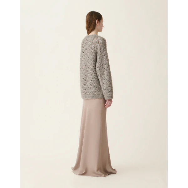 Fabiana Filippi Padded Yarn Sweater in Mocha