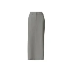 Fabiana Filippi Pencil Skirt in Bi-Stretch Fresco Wool, Melange Stone