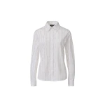 Fabiana Filippi Pinstripes Signature Printed Jersey Shirt in Silk White
