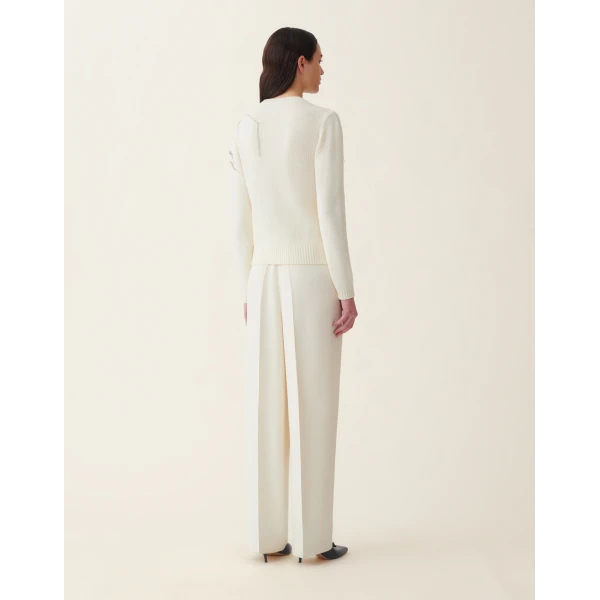 Fabiana Filippi Platinum Cardigan in Raffia