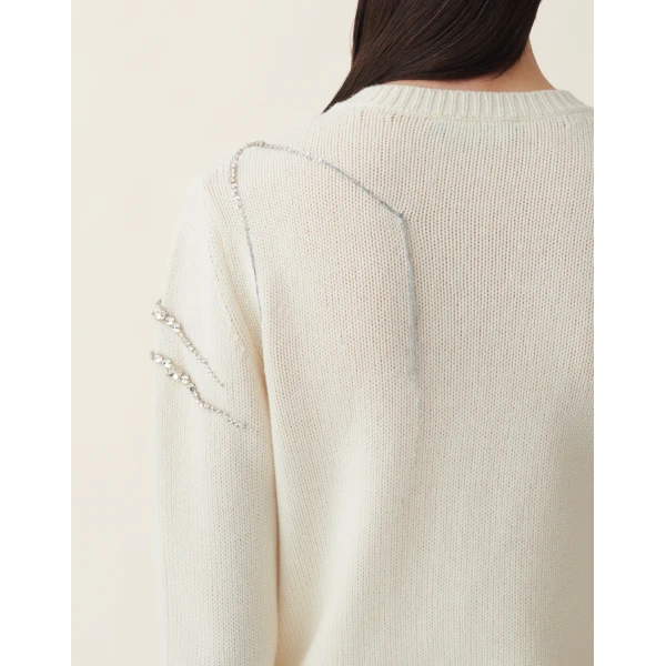 Fabiana Filippi Platinum Cardigan in Raffia