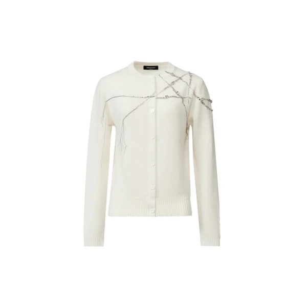 Platinum Cardigan in Raffia