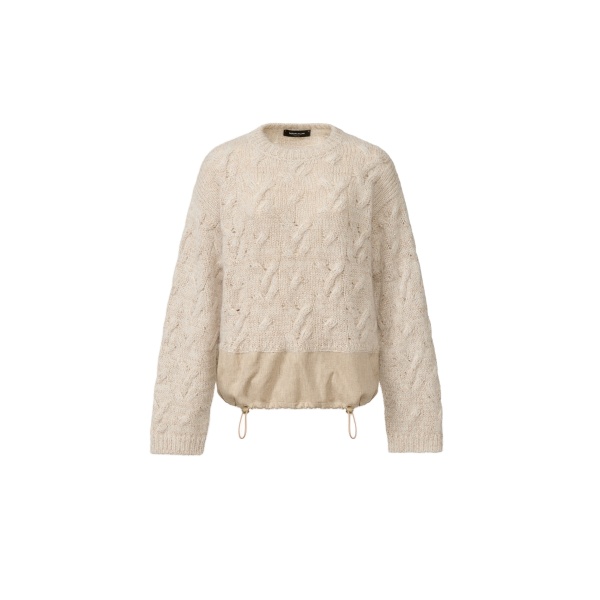 Fabiana Filippi Platinum, Mohair and Sequin Sweater in Cachà