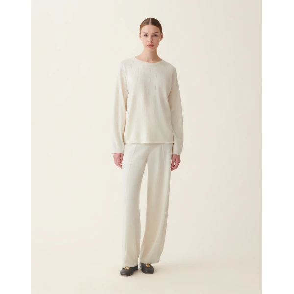 Fabiana Filippi Platinum Sweater in Raffia