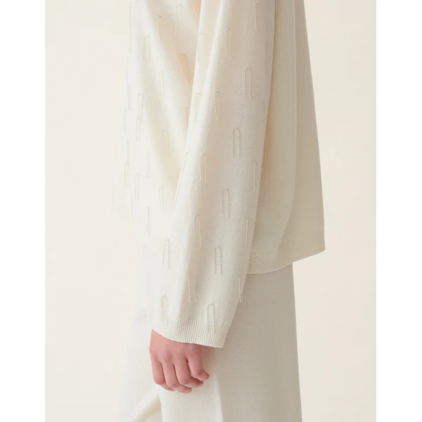 Fabiana Filippi Platinum Sweater in Raffia