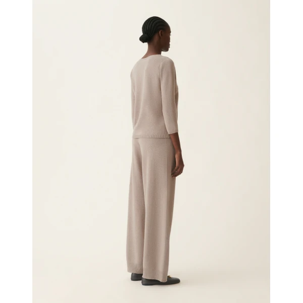 Fabiana Filippi Platinum Sweater with Lurex in Mocha