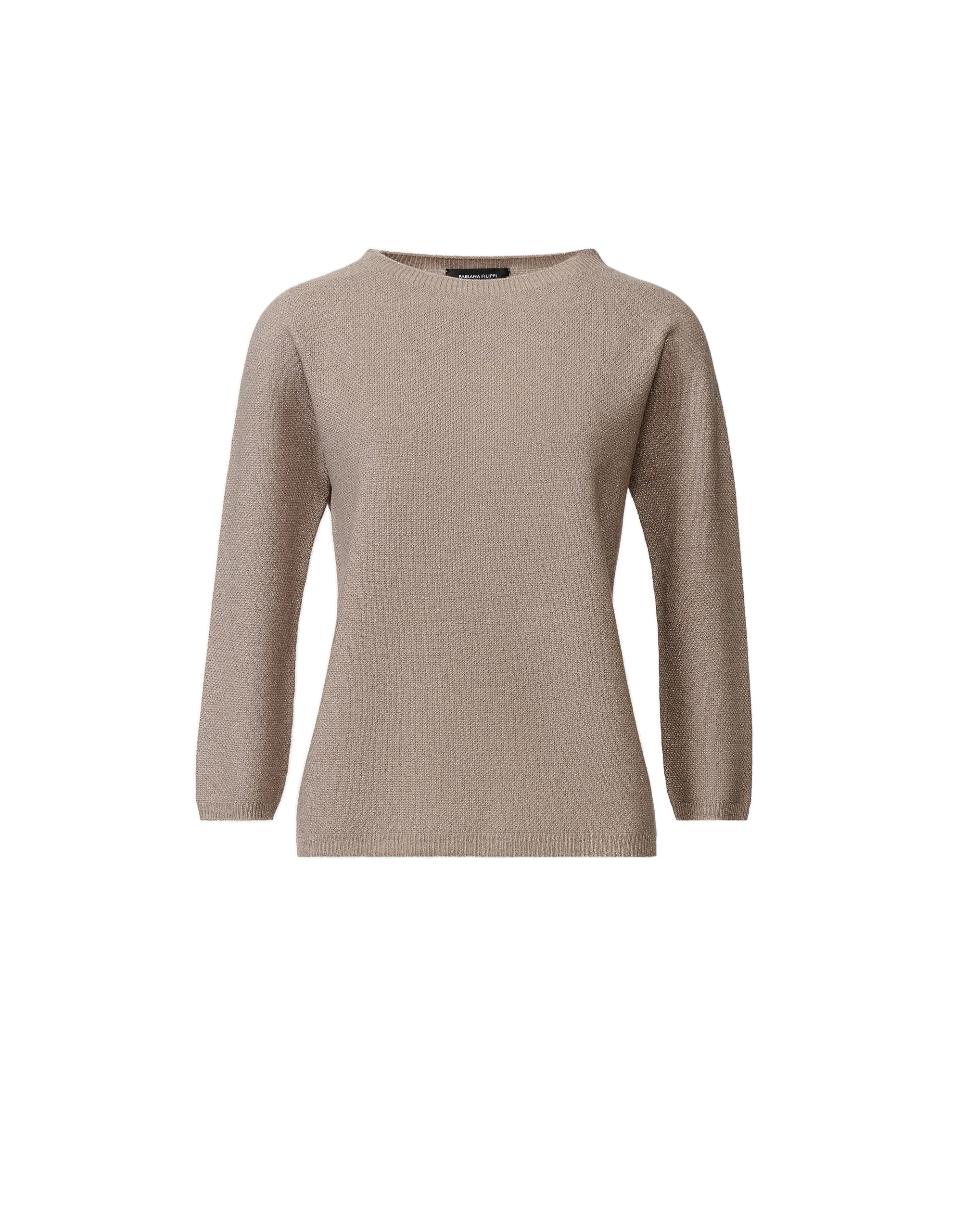 Fabiana-Filippi-Platinum-Sweater-with-Lurex-in-Mocha Fabiana Filippi Platinum Sweater with Lurex in Mocha