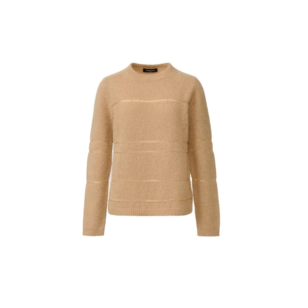 Fabiana Filippi Platinum and Mohair Striped Sweater in Beech