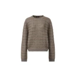 Fabiana Filippi Platinum and Mohair Sweater with Sequin Stripes in Falcon