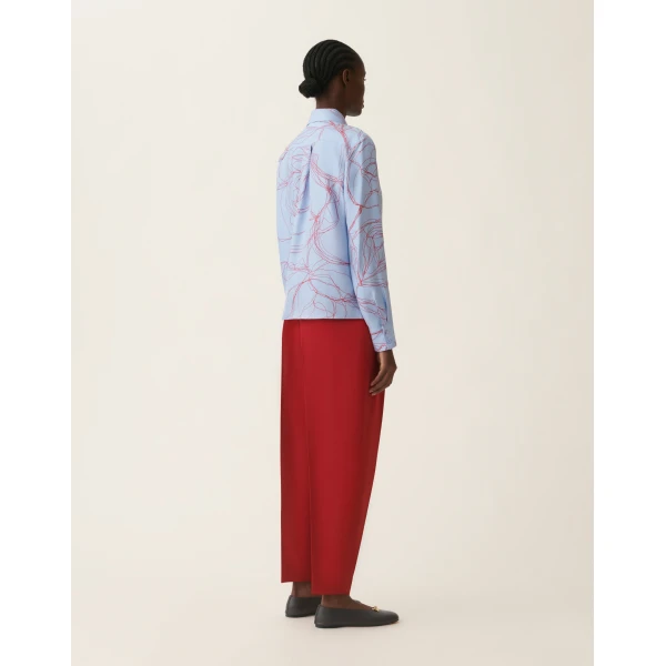 Fabiana Filippi Silk Twill Shirt in Light Blue