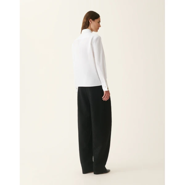 Fabiana Filippi Straight-Cut Poplin Shirt in Optic White