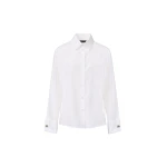 Fabiana Filippi Straight-Cut Poplin Shirt in Optic White