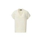 Fabiana Filippi Striped Platinum and Mohair Sweater in Raffia
