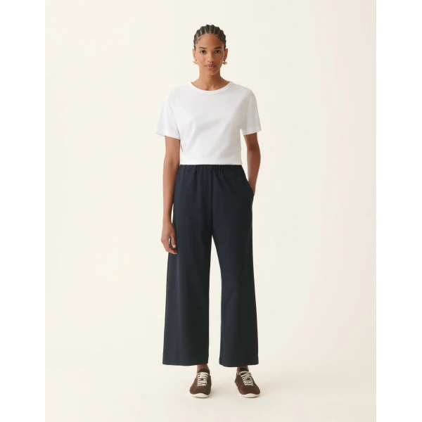 Fabiana Filippi Trevi Trousers in Milano Stitch Jersey, Midnight Blue