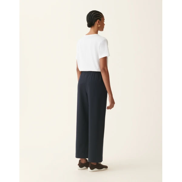 Fabiana Filippi Trevi Trousers in Milano Stitch Jersey, Midnight Blue
