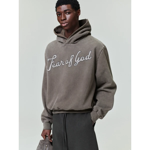 Fear of God 26 Classic Half Raglan Hoodie in Faded Brown | Sweatshirts | Coveti