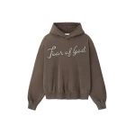 Fear of God 26 Classic Half Raglan Hoodie in Faded Brown | Coveti