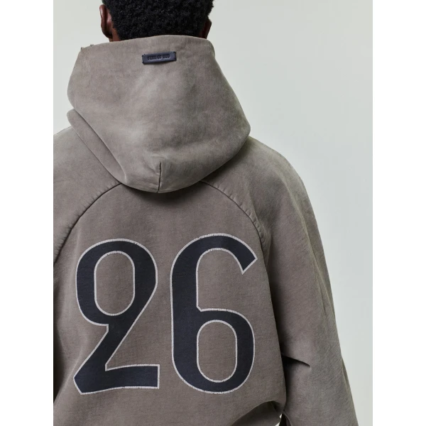Fear of God 26 Classic Half Raglan Hoodie in Faded Brown | Sweatshirts | Coveti